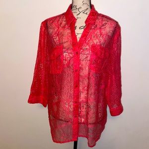 🌺♦️NWT Chico’s Tiled Burnout Lachlan Top🌺